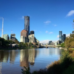 Running along the river in Melbourne is brilliant